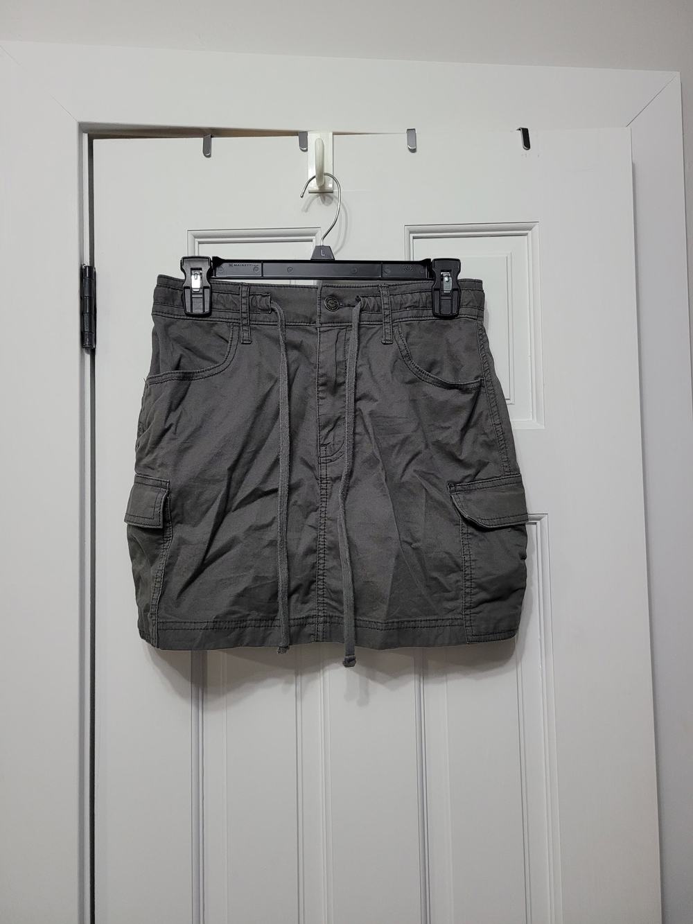 Hollister Charcoal Gray Cargo Mini Skirt